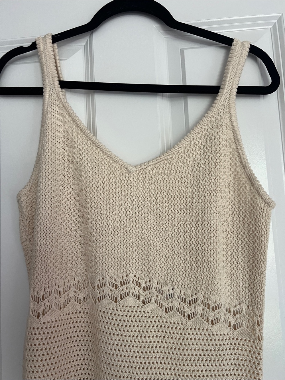 Old Navy Cream Crochet Maxi Dress - Picture 4 of 6